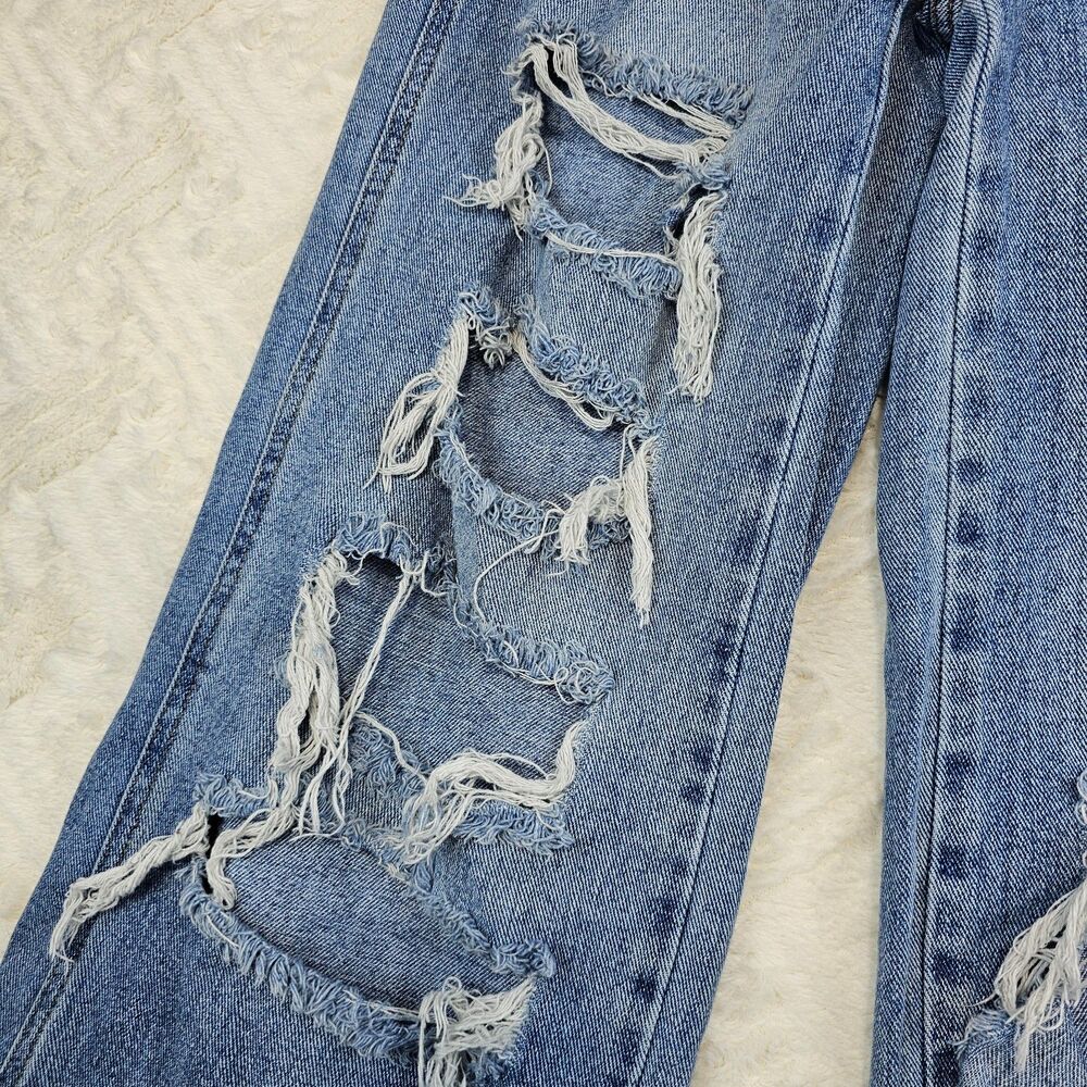 PacSun Casey Low Rise Baggy Wide Leg Distressed Jeans Light Wash 25 Y2K - Picture 5 of 13